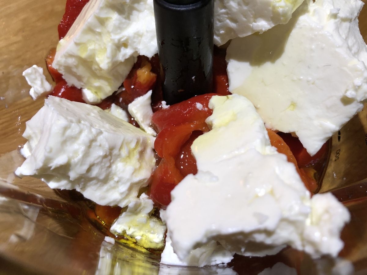 Tartinade poivron rouge fêta 