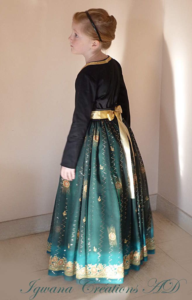 Déguisement robe princesse verte et noire 4-5ans - 5 ans | Beebs