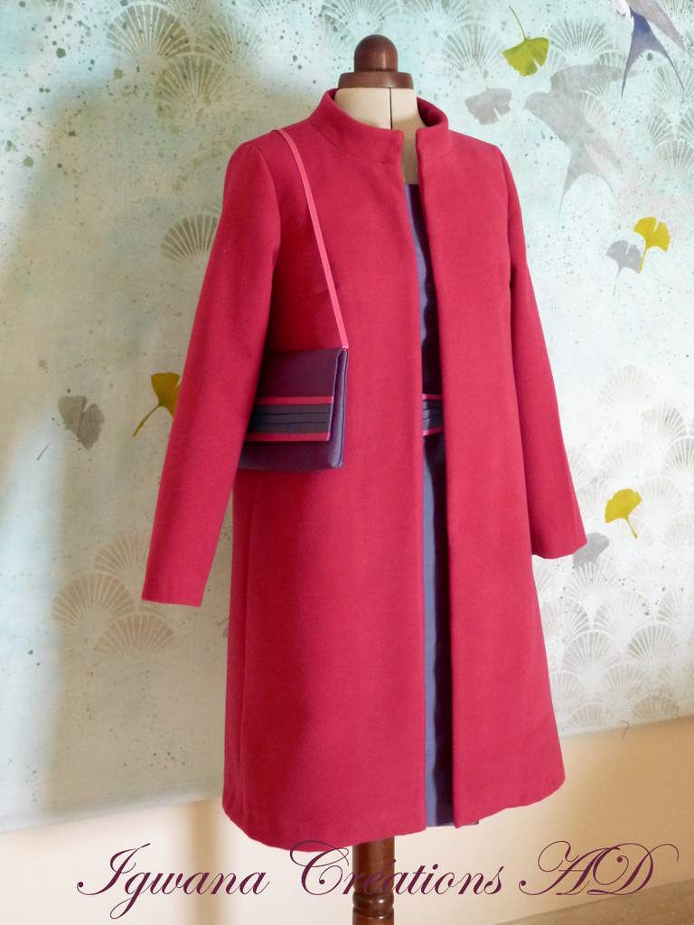 robe et veste longue de cocktail soie sauvage changeante Anne Dubois Igwana Creation et confection de robes de mariee sur mesure robes de soiree et cocktail corteges capes et accessoires personnalises