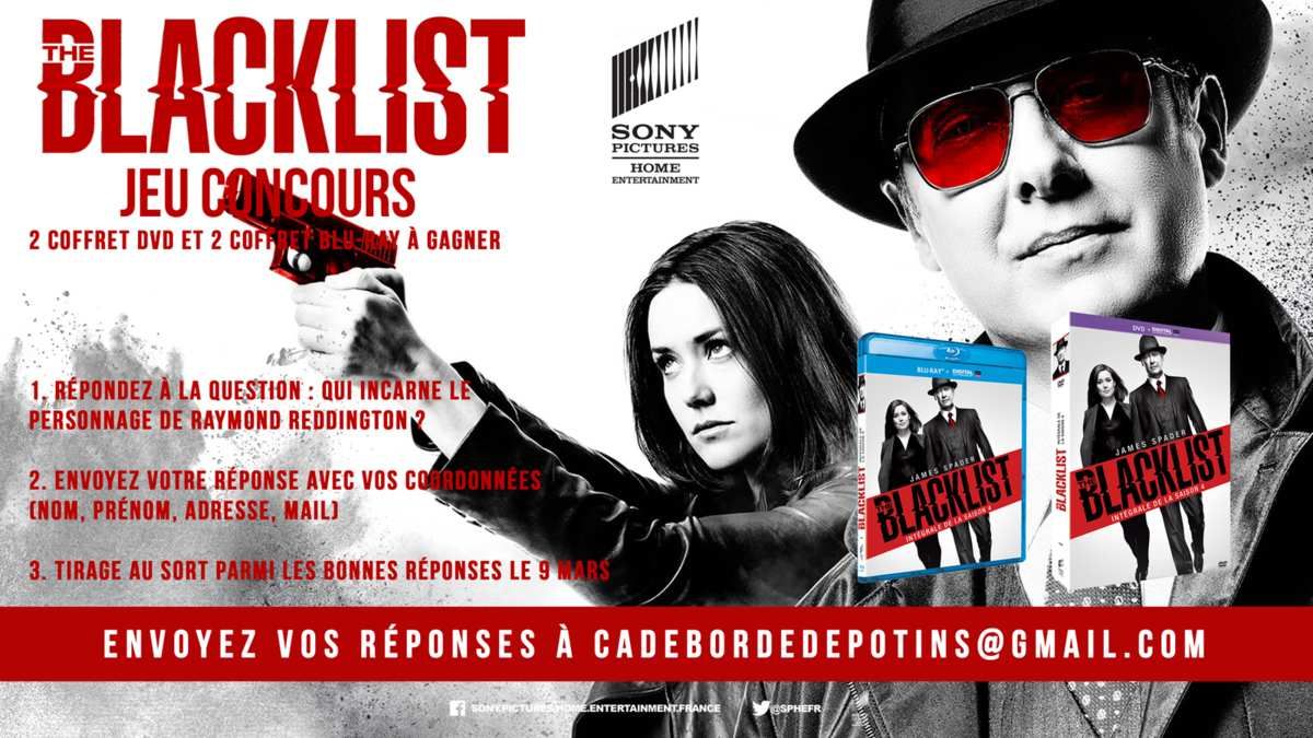 JEU CONCOURS] - 2 coffrets DVD et 2 coffrets Blu-Ray de The Blacklist  saison 4 à gagner ! - Critiques séries et ciné, actu - Breaking News, ça  déborde de potins