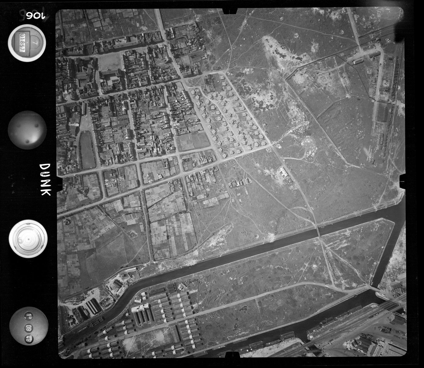 Vues aériennes de Dunkerque en 1949 