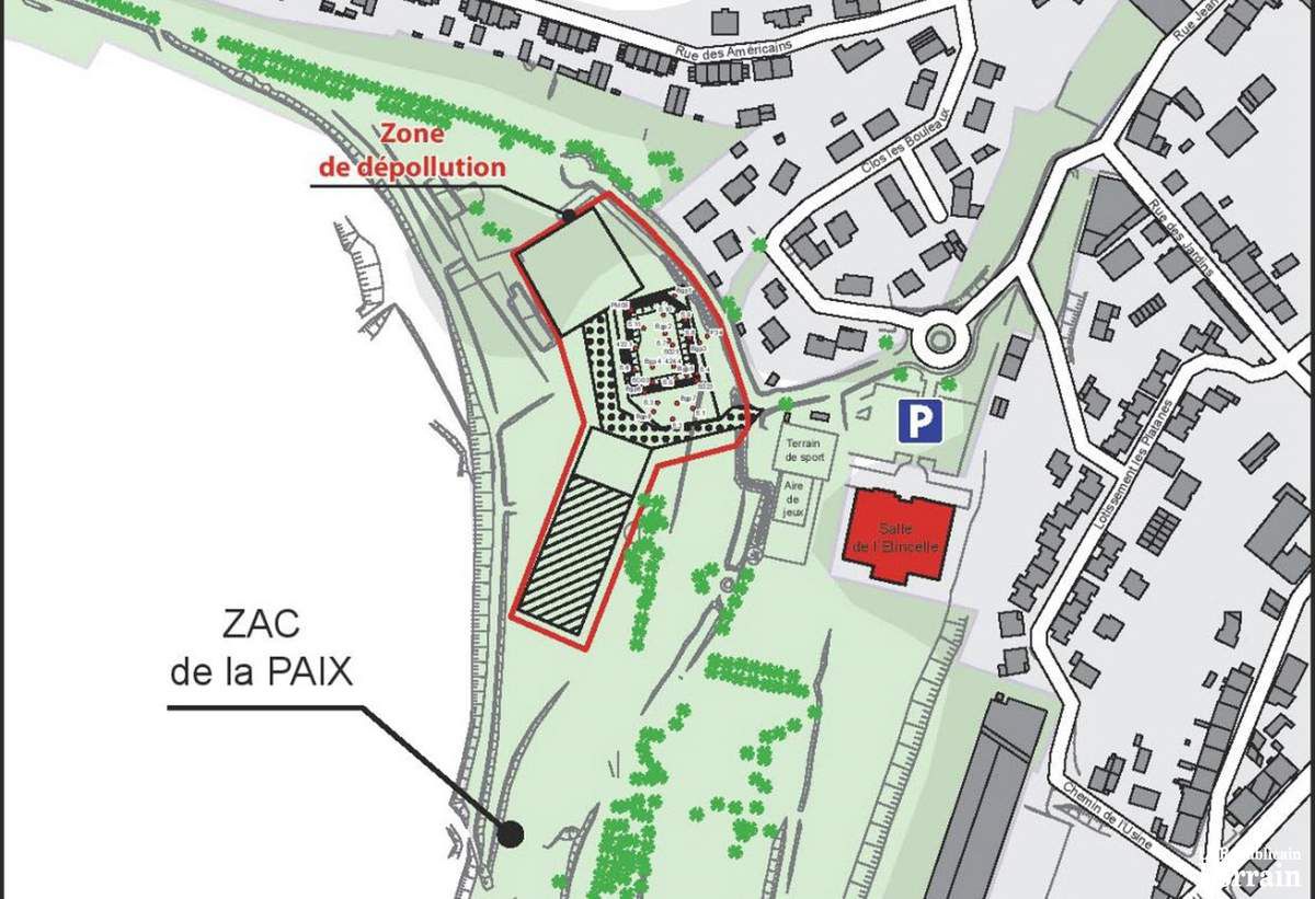 ZAC de la Paix aménagement par le Val de Fensch  et site de la Paix Algrange centre MaJ 21 12 2020