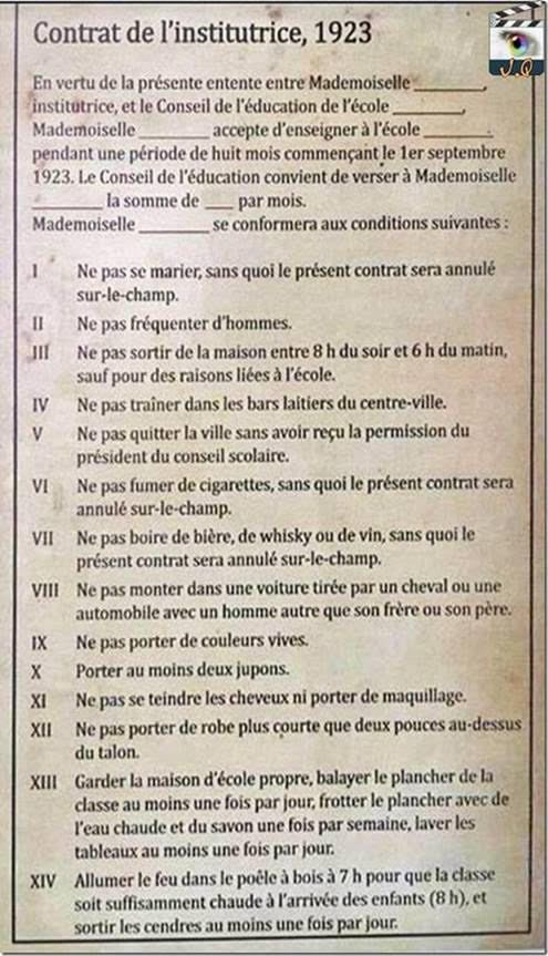 Divers - Contrat de 1923