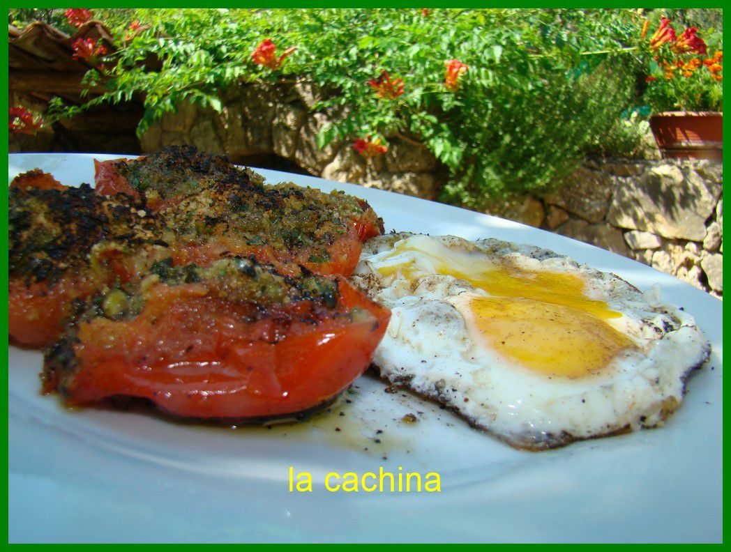 Tomates à la provençale à la poêle, très très classique - La Cachina