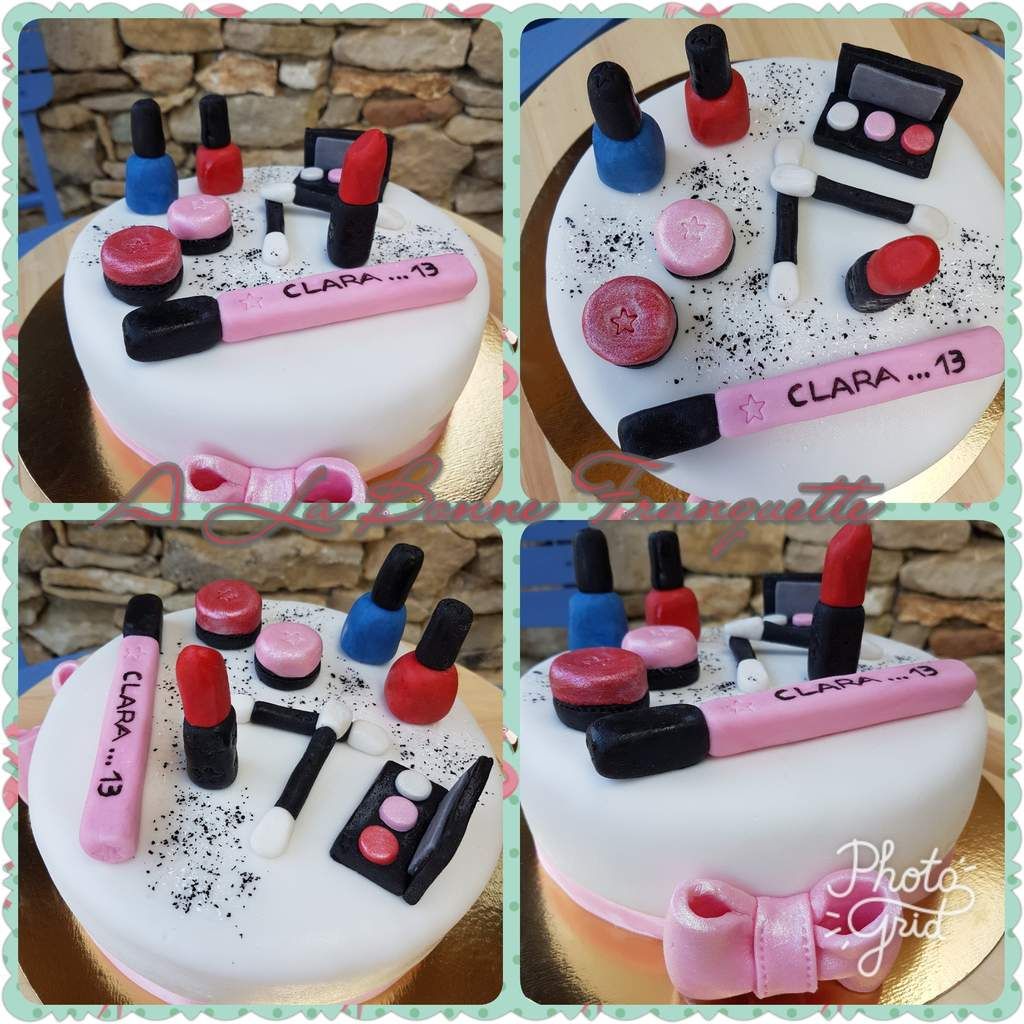 Gateau Sur Le Theme Maquillage Et Beaute Pour Les 13ans De Clara A La Bonne Franquette Gateau Sur Le Theme Maquillage Et Beaute Pour Les 13ans De Clara A La Bonne Franquette