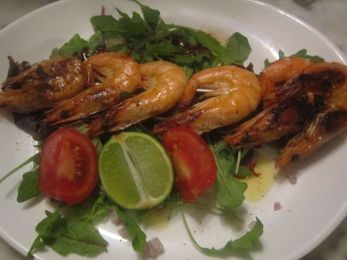 brochettes de gambas flambées au whisky