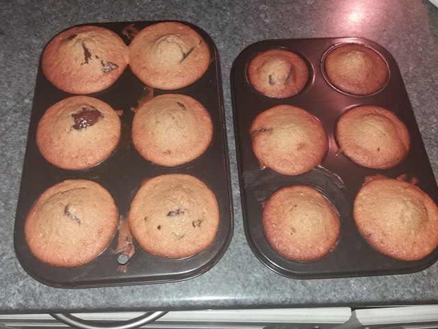 Cupcakes choco-banane in progress 