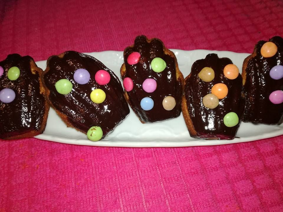 madeleines chocolat smarties .........