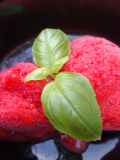 sorbet aux fraises 