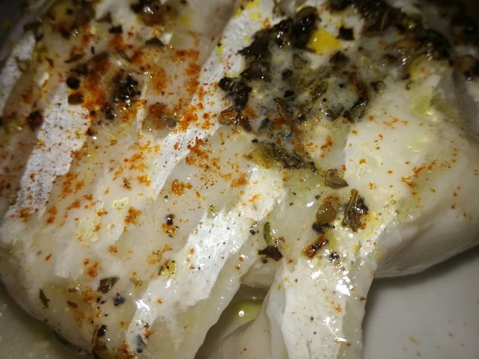 dos de cabillaud aux herbes foies de lotte roti 