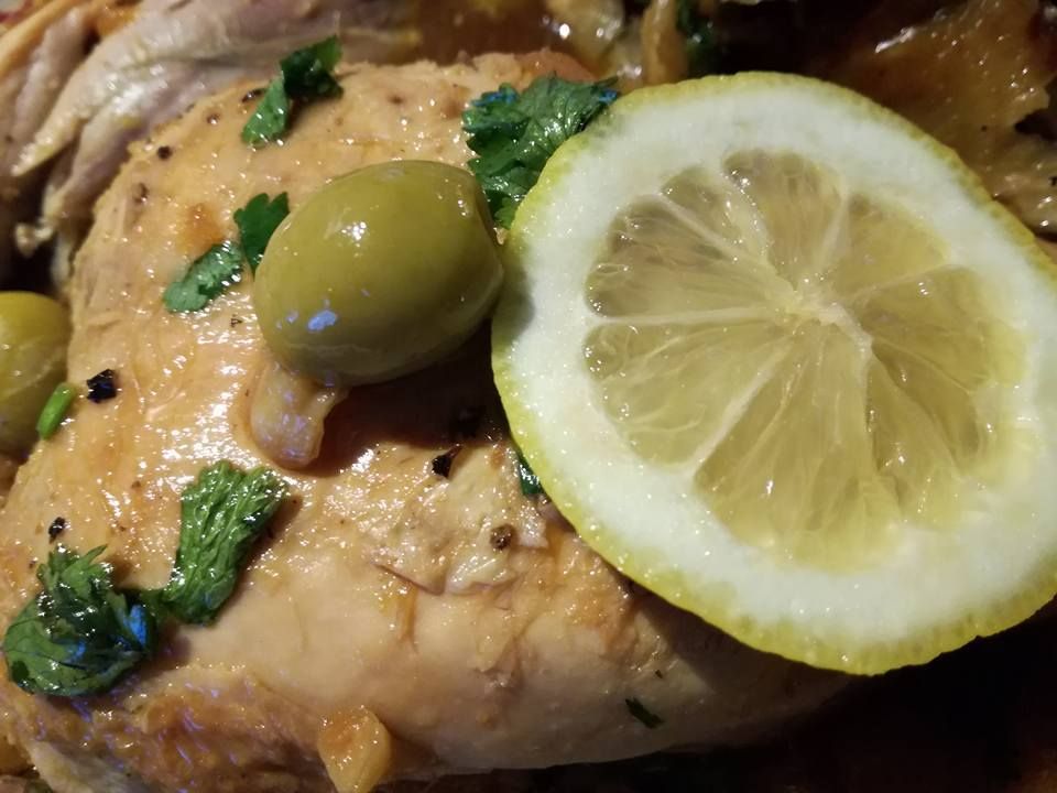 poulet au citron et olives