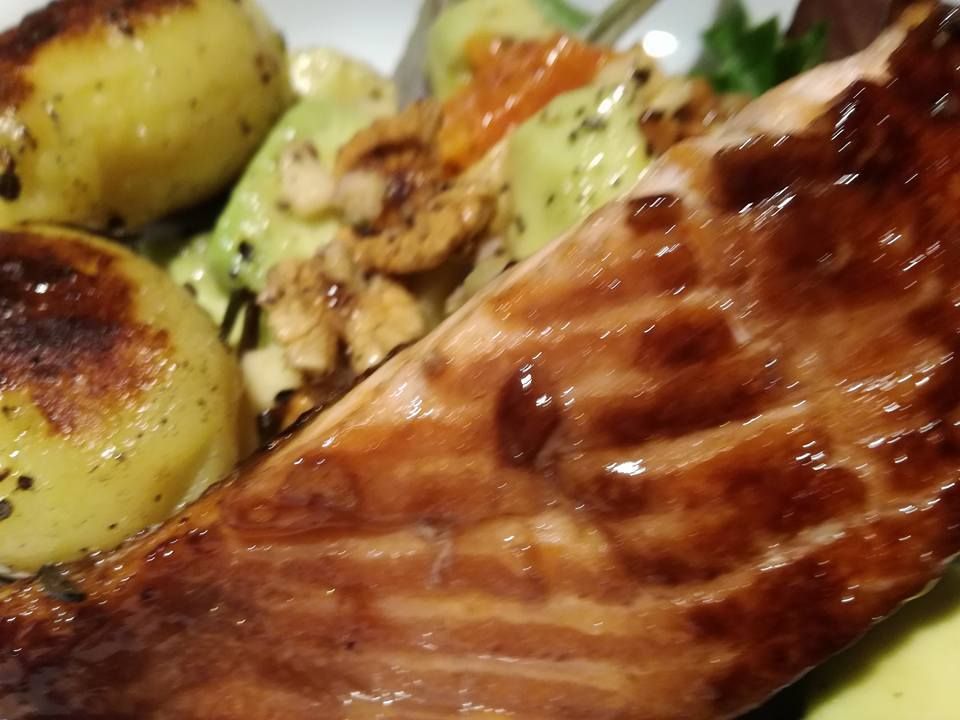 pavé de saumon laqué 