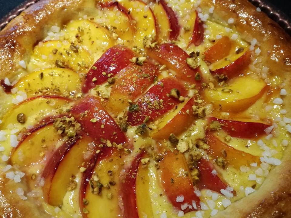 tarte briochée aux nectarines de thierry nicolas 