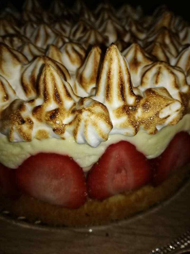 gateau nuage de citron meringué fraises 