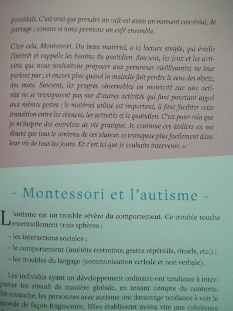 Maria Montessori pour les personnes âgées...