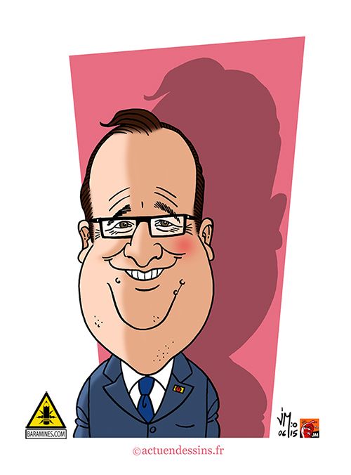 Caricature : notre Président François Hollande - JM
