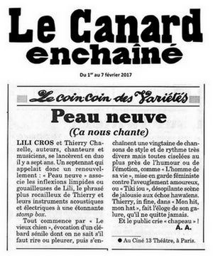 PEAU NEUVE par Lili CROS et Thierry CHAZELLE