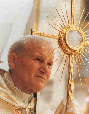 San Giovanni Paolo II e la Santissima Eucaristia - Ostensorio 