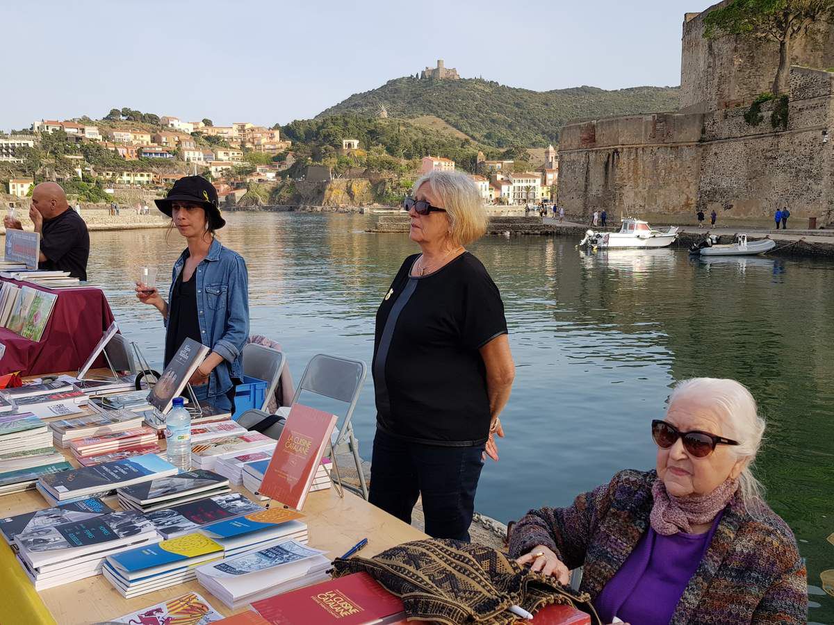 Eliane Comelade a Collioure 22 avril 2018 -livre polémique de J.P.Bonnel 
