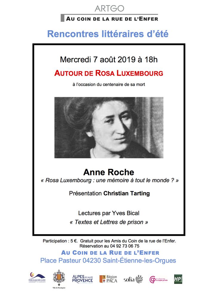 Dali - Bunuel et Lorca - La Tour de Carol : rando culturelle - Rosa Luxembourg, par Anne ROCHE, prix W.Benjamin 2019 - 