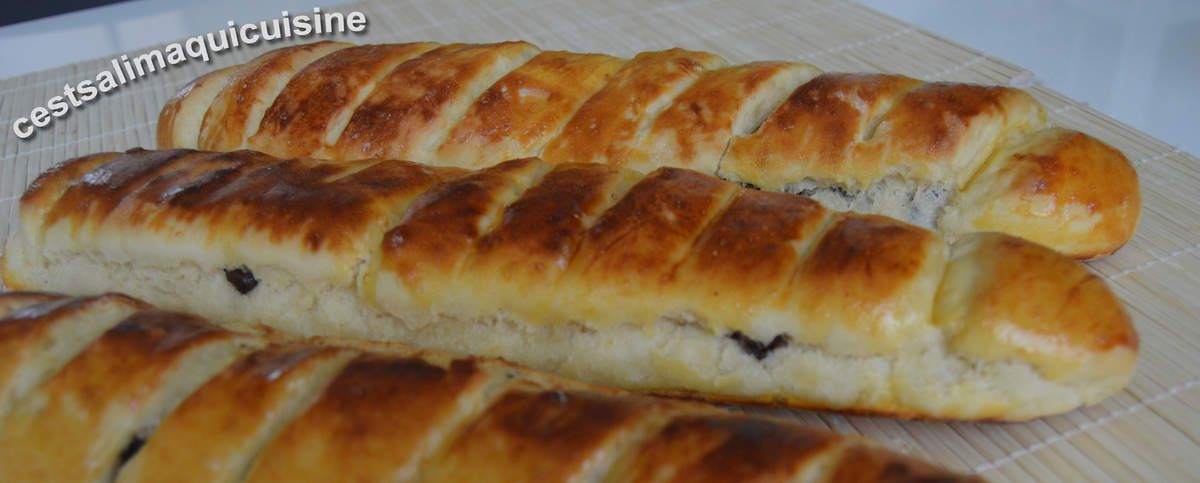Baguettes viennoises aux pépites de chocolat