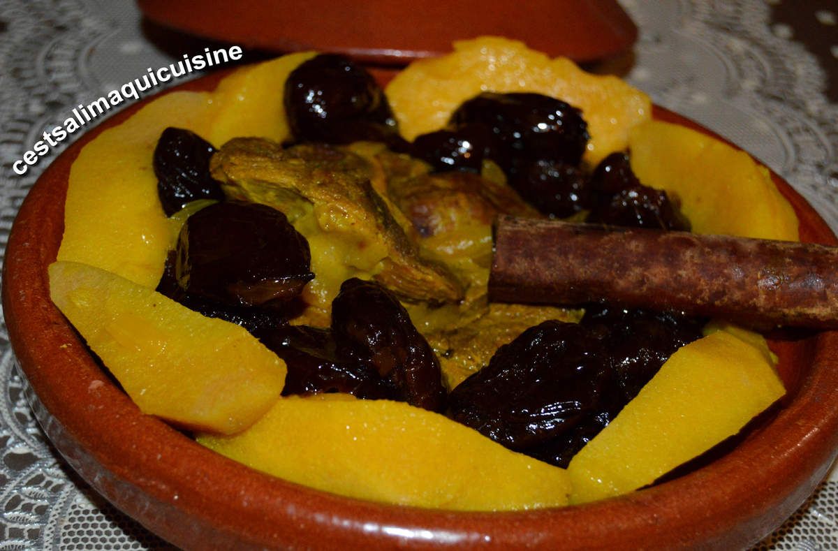 Tajine de coings et de pruneaux