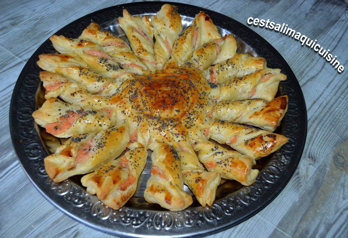 Feuilleté Soleil Au Saumon Et Fromage Ail Et Fines Herbes