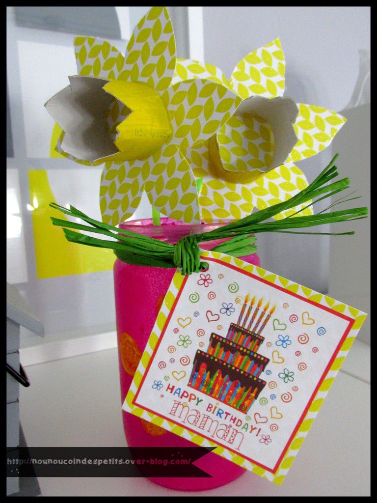 Bouquet jonquille + vase pour maman .. - Le blog de nounoucoindespetits