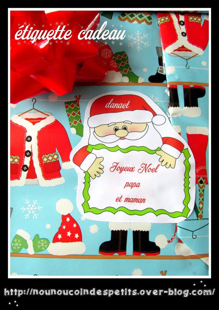 Etiquette cadeau  Joyeux Noel Papa et Maman  .. - Le blog de