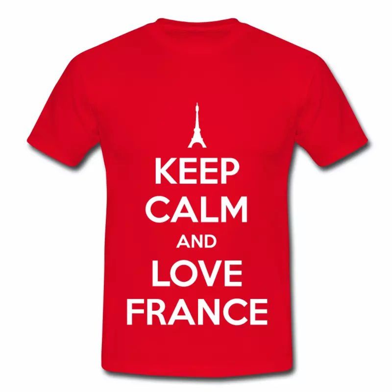 T shirt France Humour Keep Calm and Love France HRG