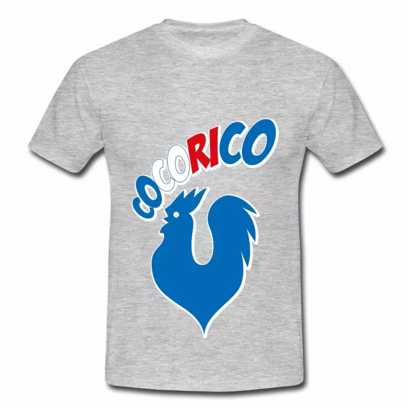 T shirt France humour Cocorico bleu blanc rouge HGR