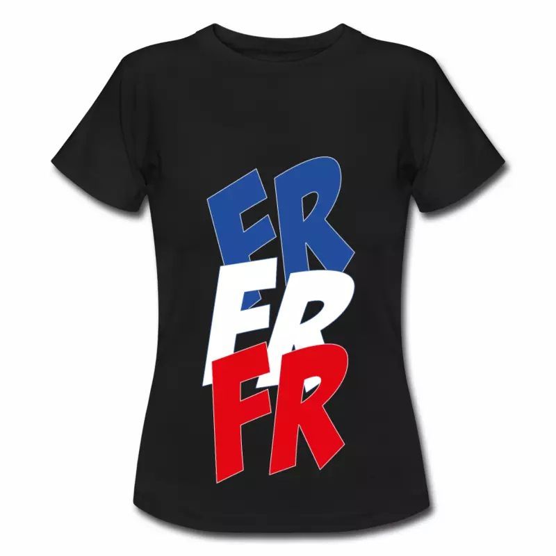 T shirt bleu blanc rouge France comme FR FNR