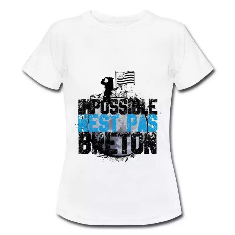 T shirt blanc femme impossible n'est pas Breton