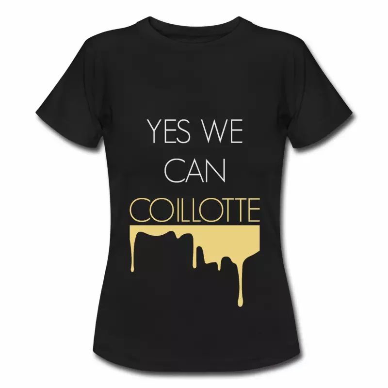 t shirt noir femme Yes we Cancoillotte