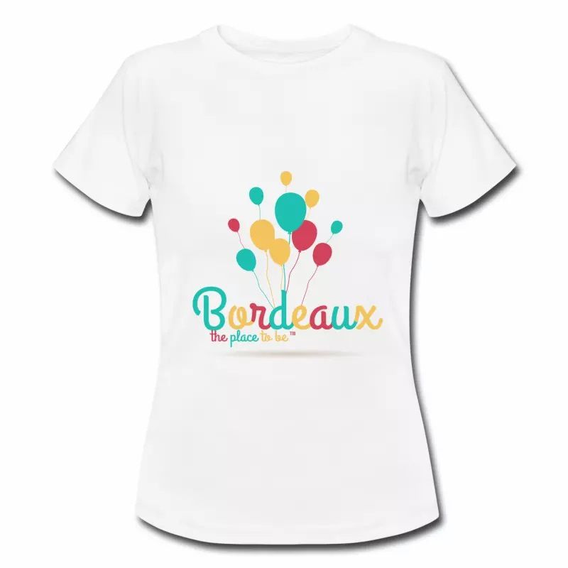 T shirt Gironde blanc femme 33 Bordeaux the place to be