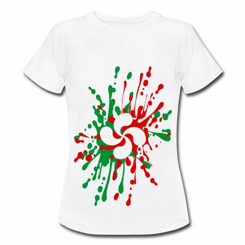 T shirt Pays Basque blanc femme 64 Croix basque Design