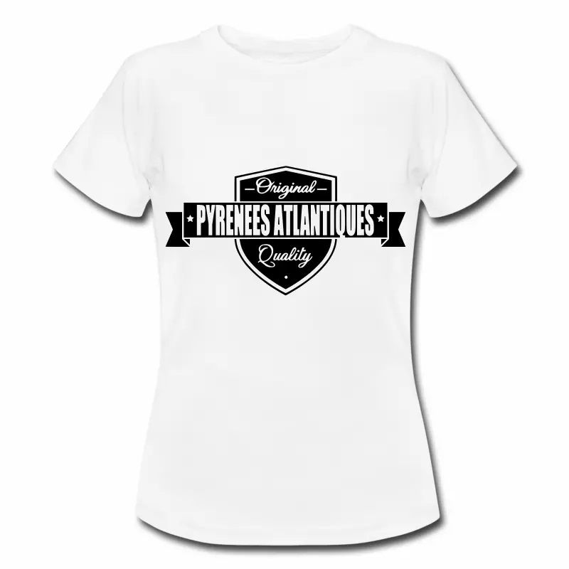 T shirt Aquitaine blanc femme Original Pyrénées-Atlantiques 64