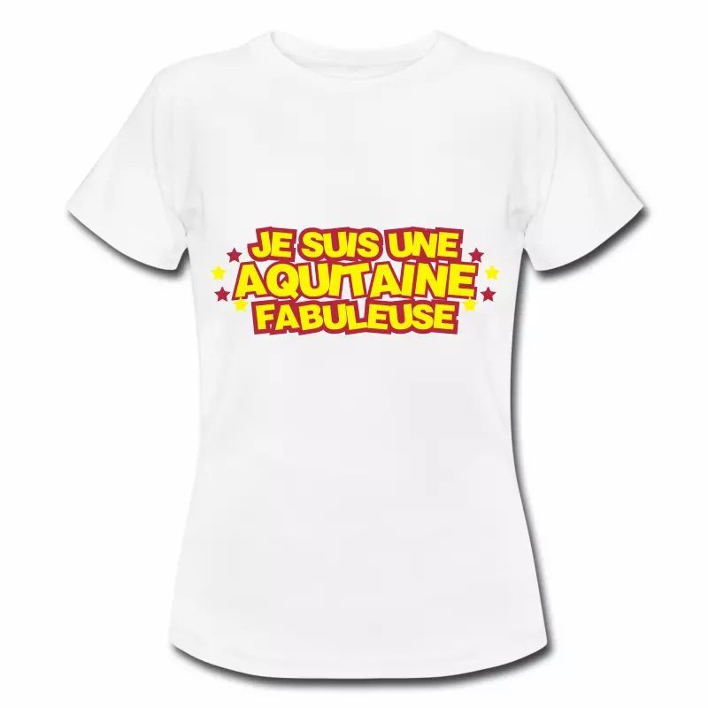 T Shirt Aquitaine blanc femme Aquitaine fabuleuse