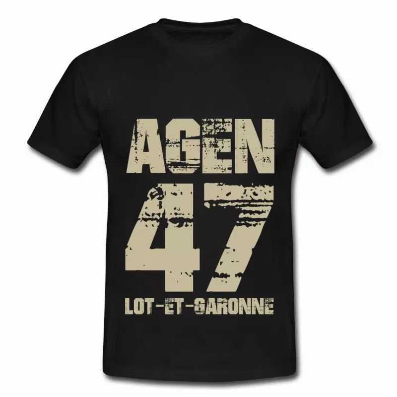 T shirt Aquitaine noir homme Lot et Garonne 47 Agen