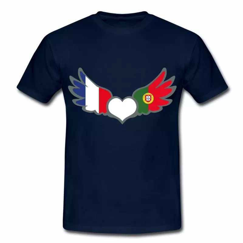 T shirt Drapeaux France Portugal HBM