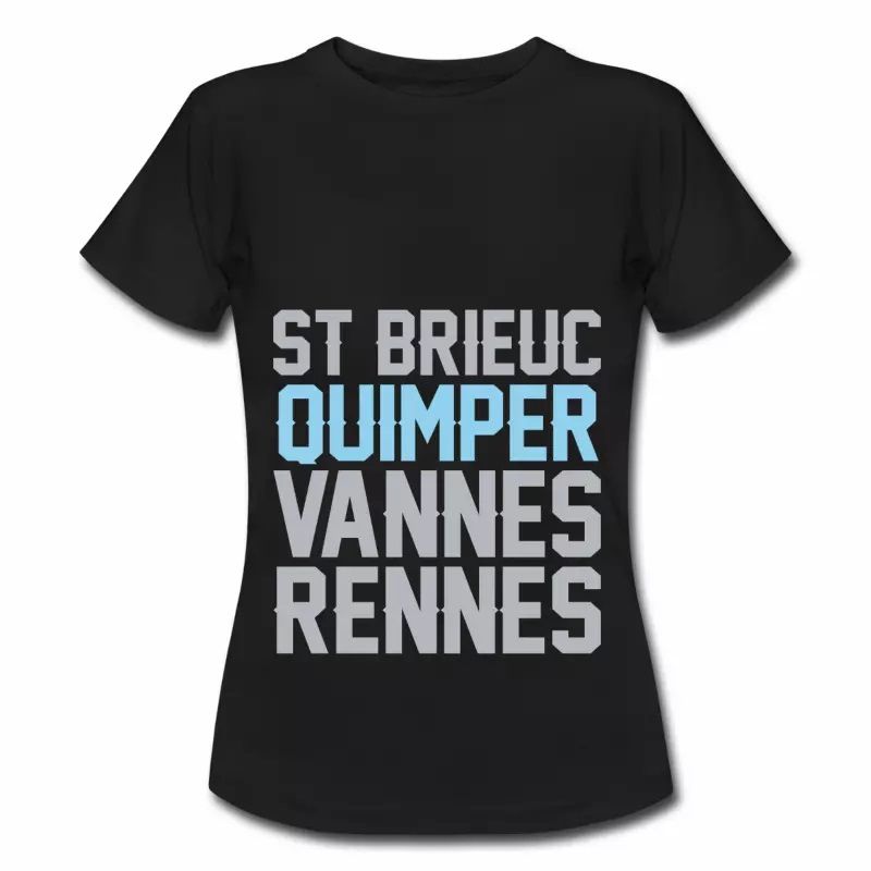 T Shirt Bretagne noir femmes Quimper