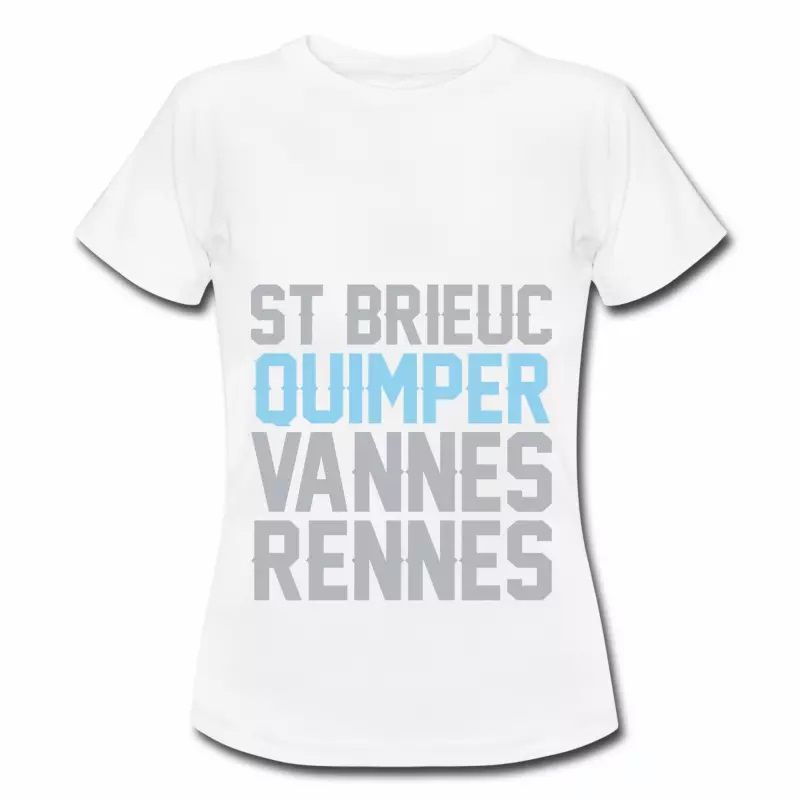 T Shirt Bretagne blanc femmes Quimper