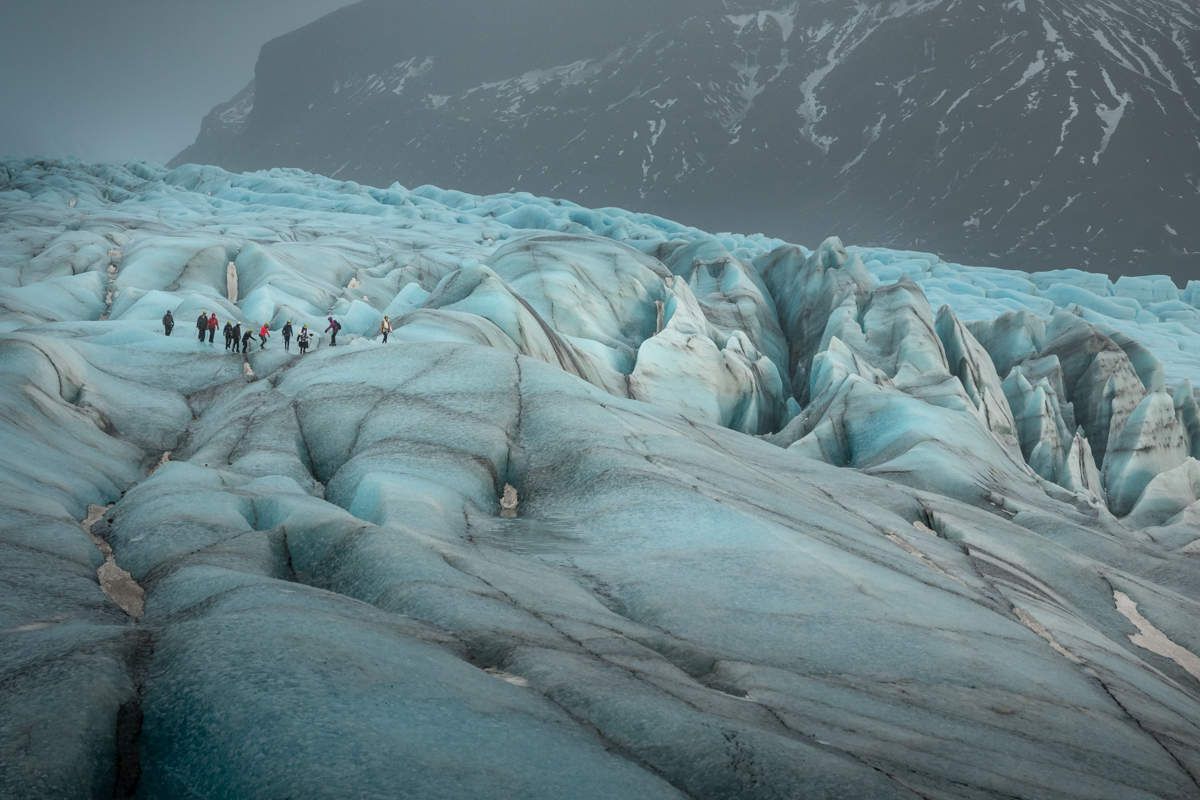 Islande en hiver - Cote Sud - J14 Svartifoss, glacier et grotte de glace de Skaftafell