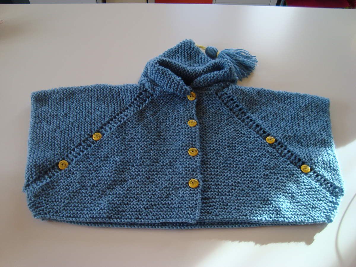 Poncho enfant en laine taille 2/3 ans - De fil en aiguille de maille en  maille