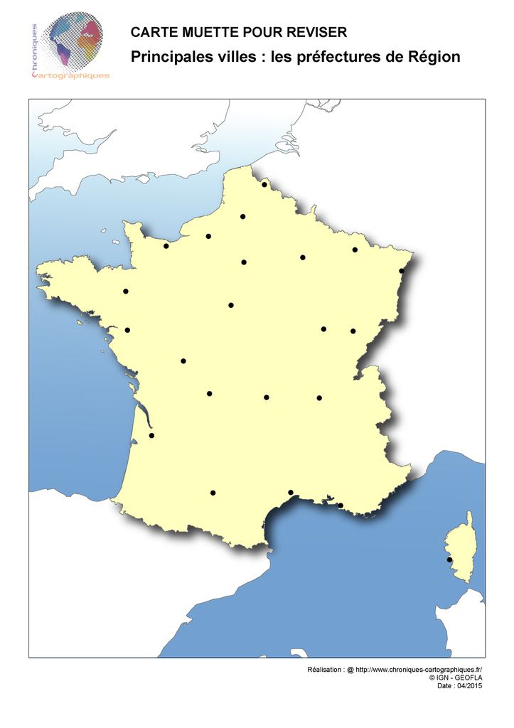 Cartes Muettes De La France A Imprimer Chroniques Cartographiques