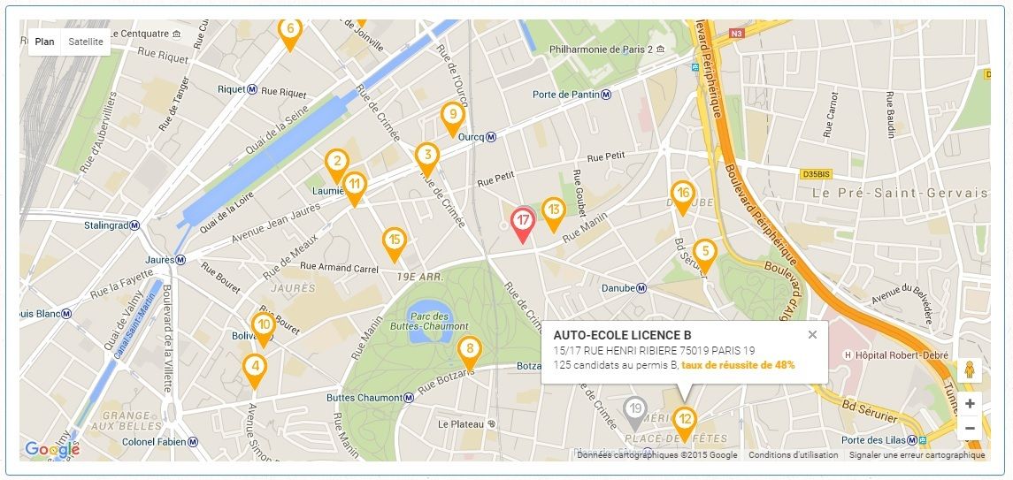 Cliquez sur la carte