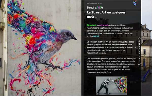Une carte recensant l'art urbain