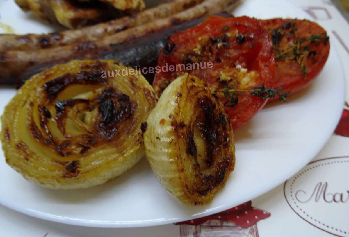 oignon et tomate au barbecue - auxdelicesdemanue