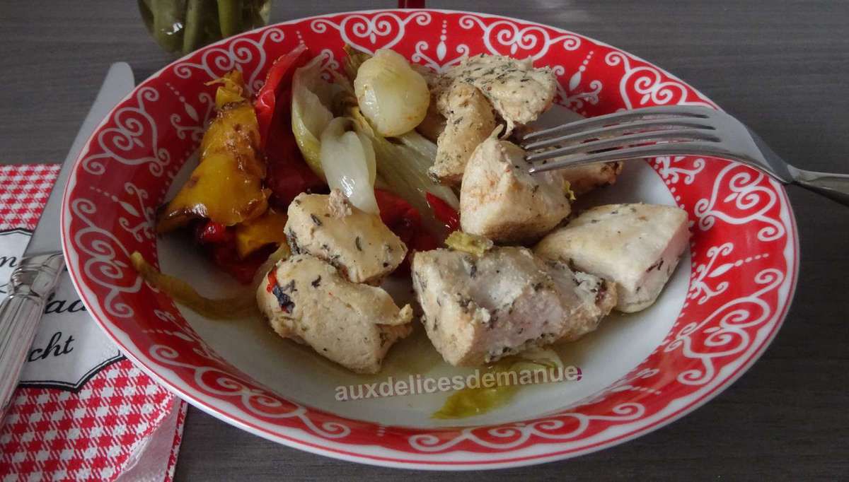 Filets de poulet aux poivrons et endives au cookéo ou pas -LIGHT- -  auxdelicesdemanue