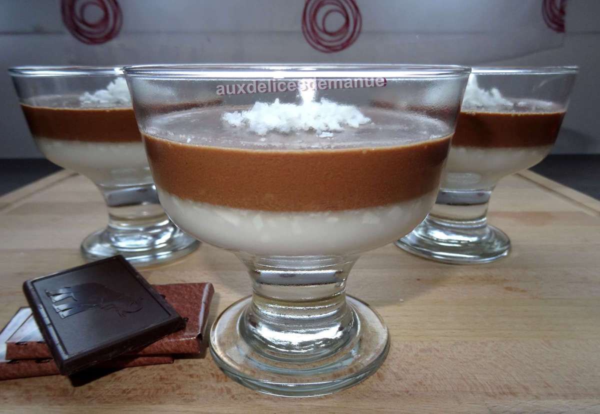 Panna cotta lait de coco chocolat